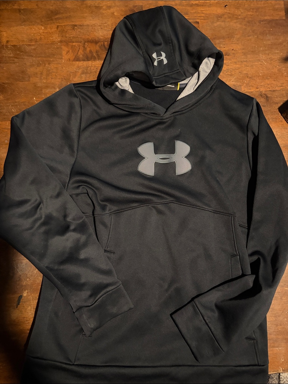Under Armour Black Hoodie with Grey Logos